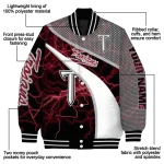 personalized troy trojans electric flash red varsity jacket best selling