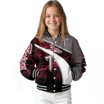 personalized troy trojans electric flash red varsity jacket best selling