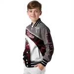 personalized troy trojans electric flash red varsity jacket best selling