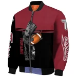 personalized troy trojans groot football red black bomber jacket best selling