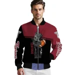 personalized troy trojans groot football red black bomber jacket best selling