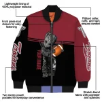personalized troy trojans groot football red black bomber jacket best selling