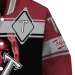 personalized troy trojans reaper hands red black varsity jacket best selling