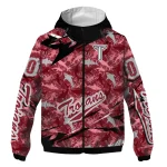 personalized troy trojans shark art red windbreaker jacket best selling