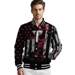 personalized troy trojans star stripes red black varsity jacket best selling