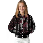 personalized troy trojans star stripes red black varsity jacket best selling