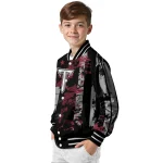 personalized troy trojans star stripes red black varsity jacket best selling
