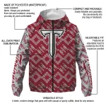 personalized troy trojans trellis mesh red windbreaker jacket best selling