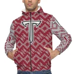 personalized troy trojans trellis mesh red windbreaker jacket best selling
