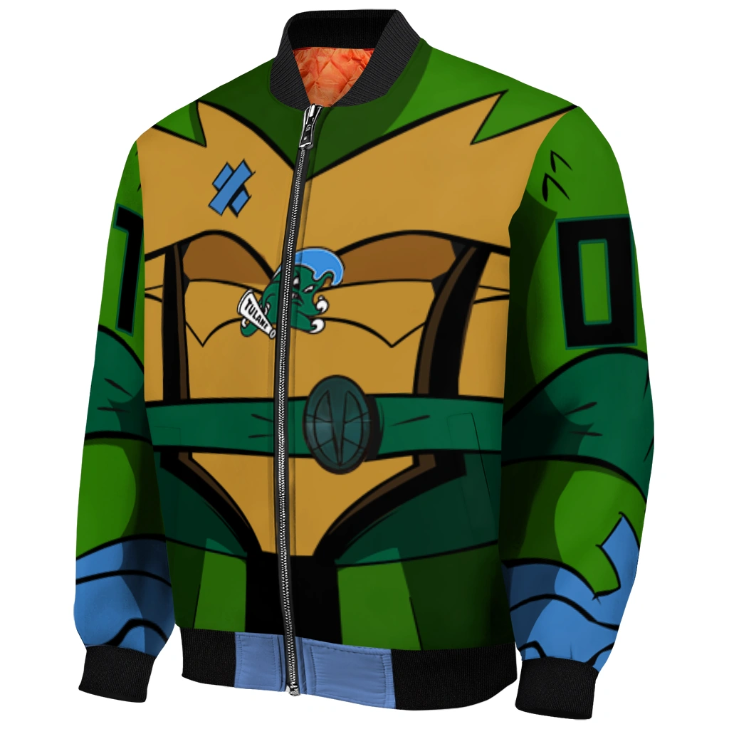 personalized tulane green wave turtle armor bomber jacket fashion forward personalized tulane green wave turtle armor bomber jacket fashion forward