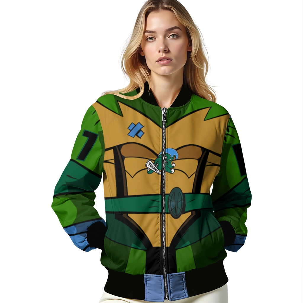 personalized tulane green wave turtle armor bomber jacket latest model personalized tulane green wave turtle armor bomber jacket latest model