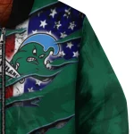 personalized tulane green wave usa flag claws green bomber jacket best selling