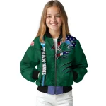 personalized tulane green wave usa flag claws green bomber jacket best selling
