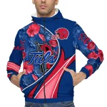 personalized tulsa golden hurricane blossoms helmet blue windbreaker jacket best selling