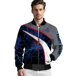personalized tulsa golden hurricane electric flash blue bomber jacket best selling