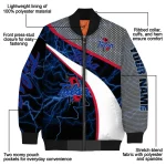 personalized tulsa golden hurricane electric flash blue bomber jacket best selling