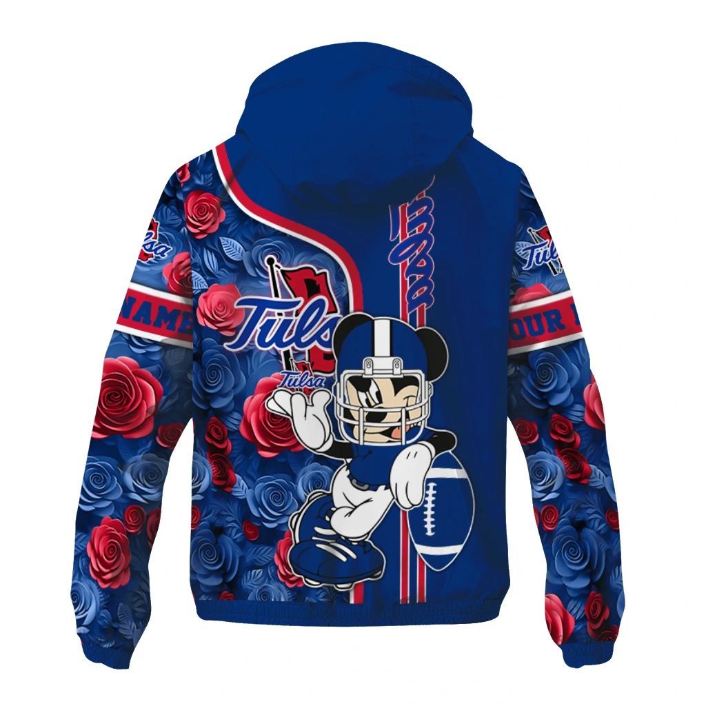 personalized tulsa golden hurricane football micky mouse blue windbreaker jacket fashion forward personalized tulsa golden hurricane football micky mouse blue windbreaker jacket fashion forward