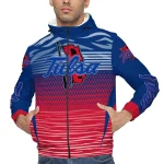 personalized tulsa golden hurricane pattern layers blue windbreaker jacket best selling