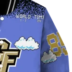 personalized ucf knights mario blocks blue black varsity jacket best selling