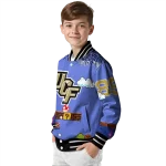 personalized ucf knights mario blocks blue black varsity jacket best selling