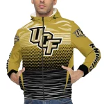 personalized ucf knights pattern layers gold windbreaker jacket best selling