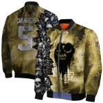 personalized ucf knights skull cluster gold bomber jacket best selling