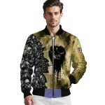 personalized ucf knights skull cluster gold bomber jacket best selling