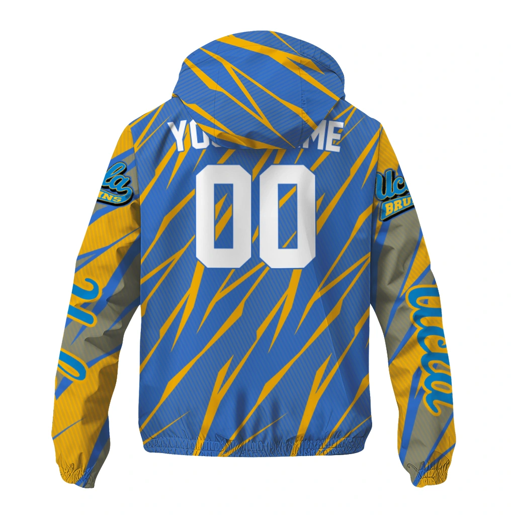 personalized ucla bruins abstract streaks blue windbreaker jacket fashion forward personalized ucla bruins abstract streaks blue windbreaker jacket fashion forward
