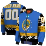 personalized ucla bruins circle skull blue black bomber jacket best selling
