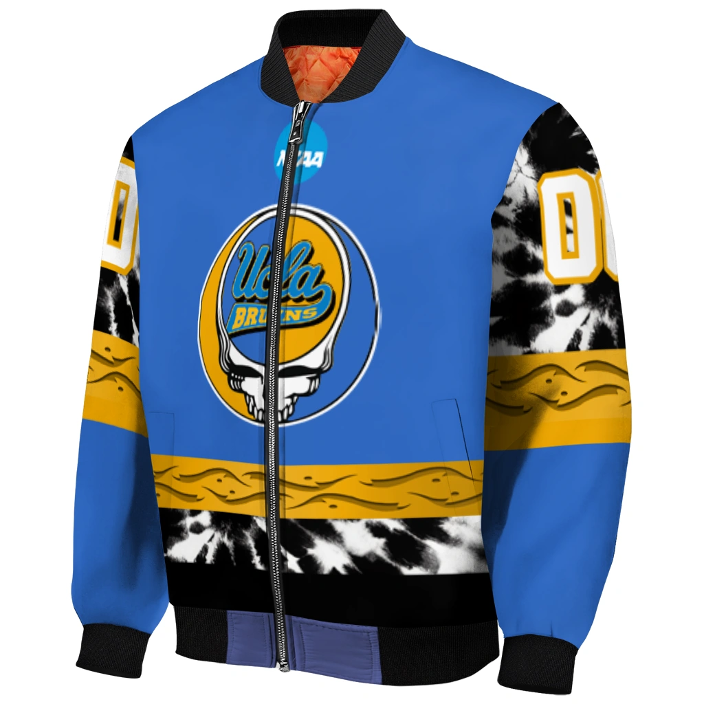 personalized ucla bruins circle skull blue black bomber jacket fashion forward personalized ucla bruins circle skull blue black bomber jacket fashion forward