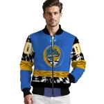 personalized ucla bruins circle skull blue black bomber jacket best selling