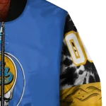 personalized ucla bruins circle skull blue black bomber jacket best selling
