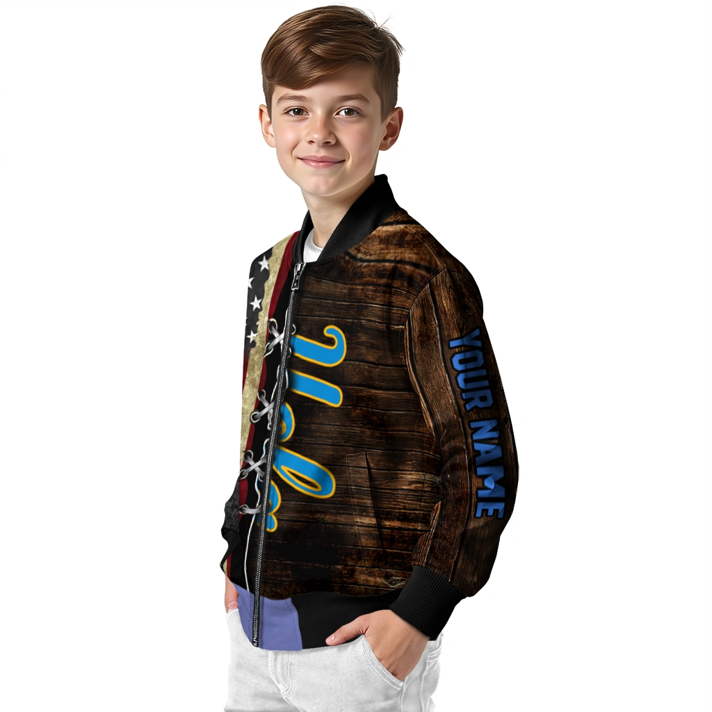 personalized ucla bruins flag wood brown bomber jacket trendy personalized ucla bruins flag wood brown bomber jacket trendy