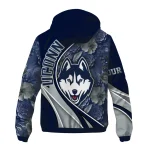 personalized uconn huskies blossoms helmet blue windbreaker jacket best selling