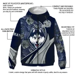 personalized uconn huskies blossoms helmet blue windbreaker jacket best selling