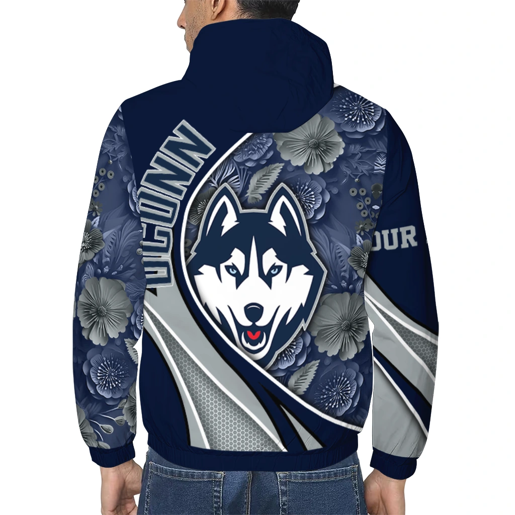personalized uconn huskies blossoms helmet blue windbreaker jacket trendy personalized uconn huskies blossoms helmet blue windbreaker jacket trendy