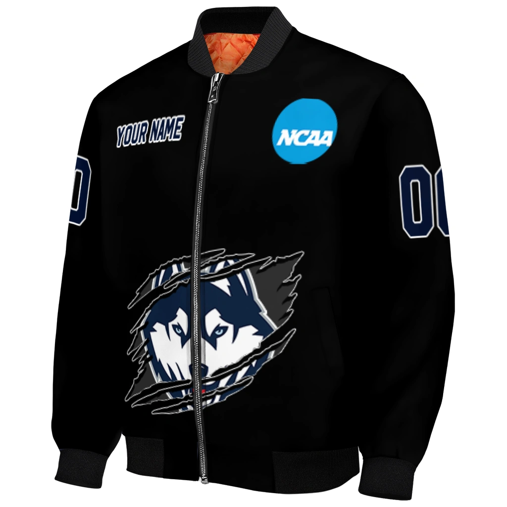 personalized uconn huskies claw shred black bomber jacket fashion forward personalized uconn huskies claw shred black bomber jacket fashion forward