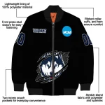 personalized uconn huskies claw shred black bomber jacket best selling