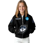 personalized uconn huskies claw shred black bomber jacket best selling