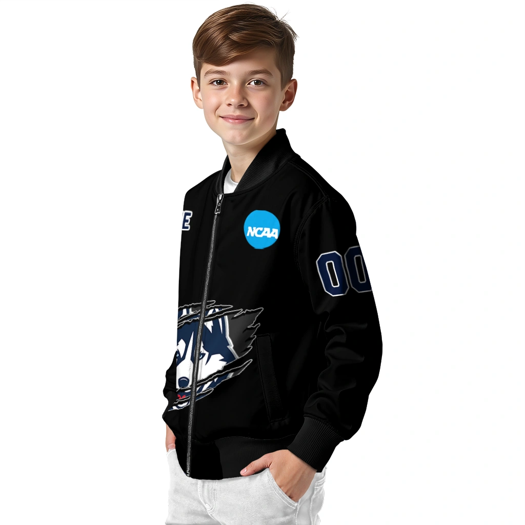 personalized uconn huskies claw shred black bomber jacket trendy personalized uconn huskies claw shred black bomber jacket trendy