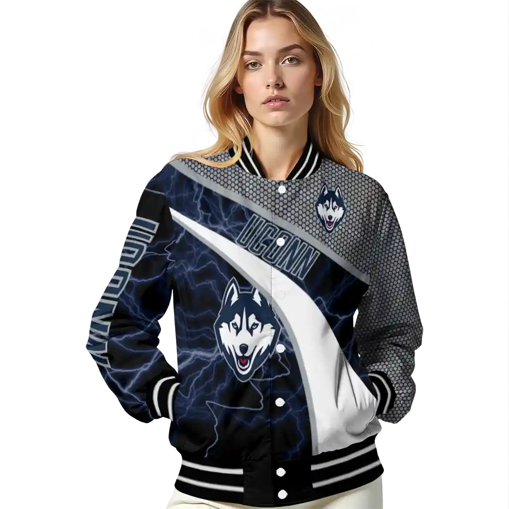 personalized uconn huskies electric flash blue varsity jacket latest model personalized uconn huskies electric flash blue varsity jacket latest model