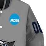 personalized uconn huskies feral slash grey varsity jacket best selling