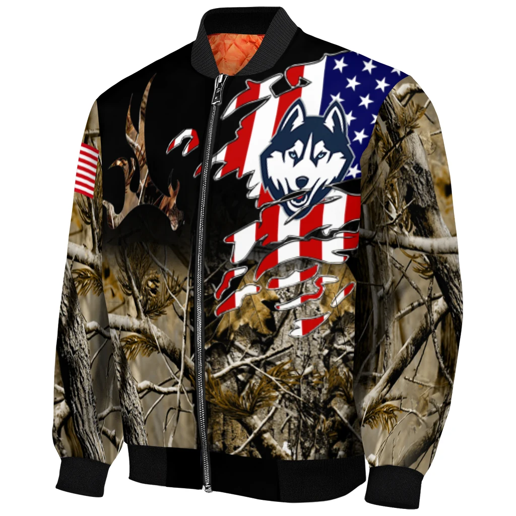 personalized uconn huskies patriot deer camouflage bomber jacket fashion forward personalized uconn huskies patriot deer camouflage bomber jacket fashion forward