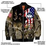 personalized uconn huskies patriot deer camouflage bomber jacket best selling