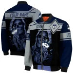 personalized uconn huskies reaper hands blue black bomber jacket best selling