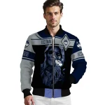 personalized uconn huskies reaper hands blue black bomber jacket best selling