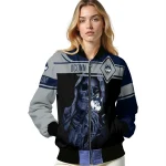 personalized uconn huskies reaper hands blue black bomber jacket best selling