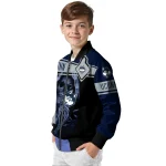 personalized uconn huskies reaper hands blue black bomber jacket best selling