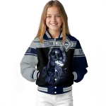 personalized uconn huskies reaper hands blue black varsity jacket best selling