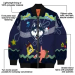 personalized uconn huskies spongebob playtime blue bomber jacket best selling